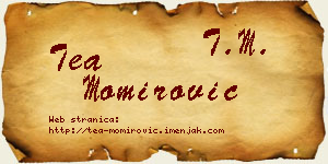 Tea Momirović vizit kartica